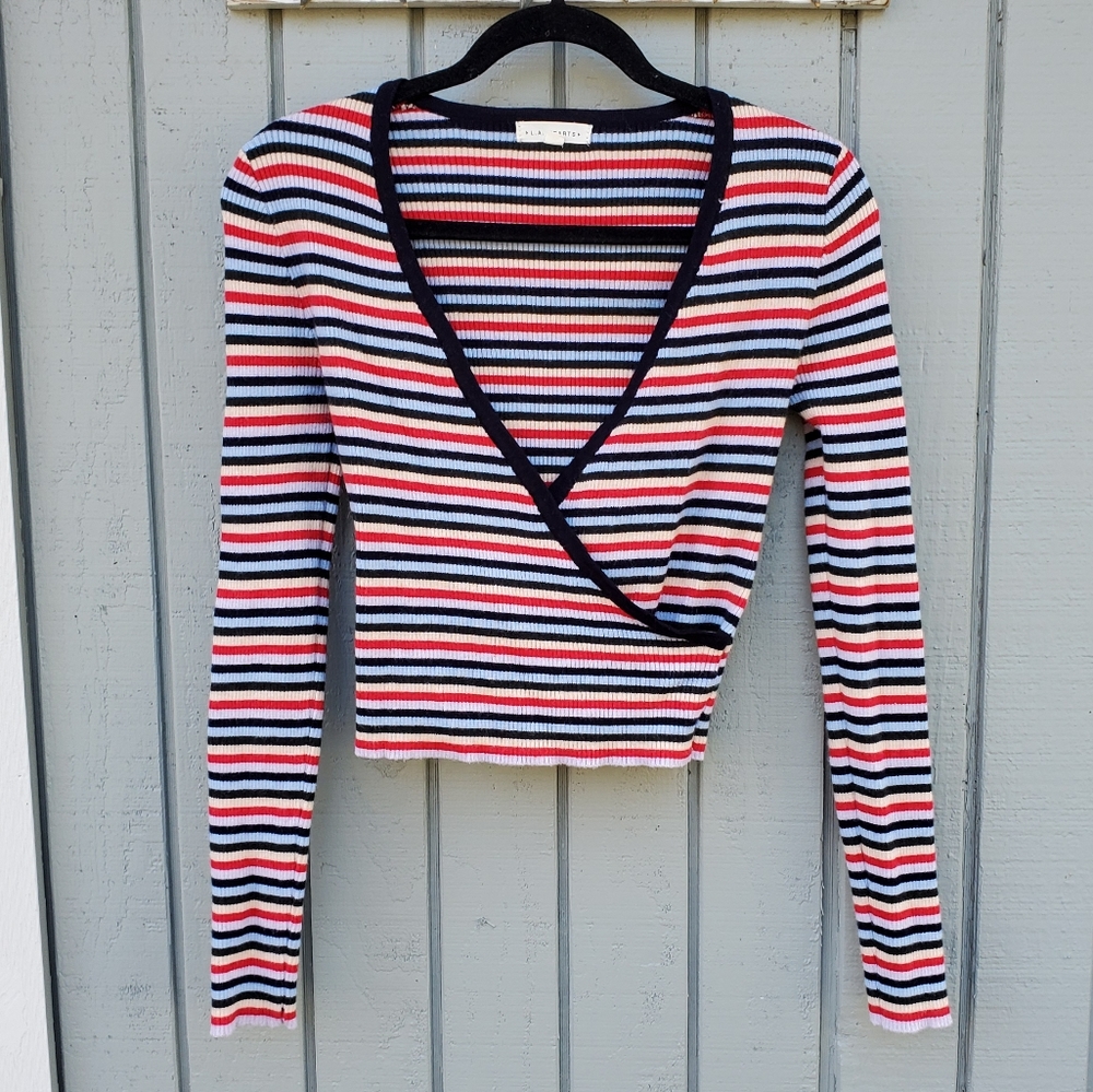 PacSun Cropped Wrap Sweater